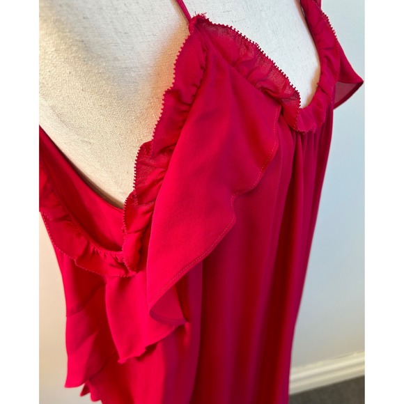 Parker Red Ruffled Off-Shoulder Mini Dress - Picture 4 of 7